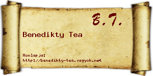 Benedikty Tea névjegykártya
